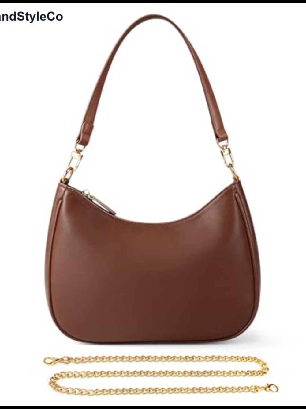 Clear Crossbody Purse Faux Leather Shoulder Bag with Gold Chain Strap